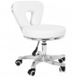 Pedicure stool on wheels 9266 white