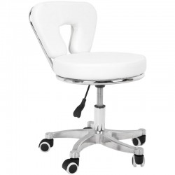 Pedicure stool on wheels 9266 white