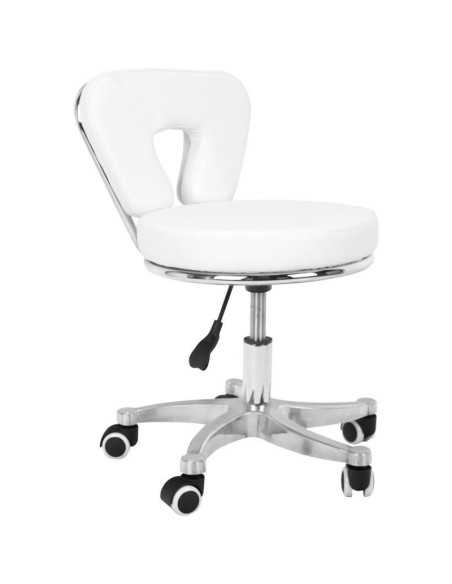 Pedicure stool on wheels 9266 white