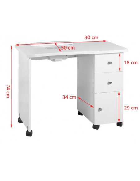 BUREAU EN BOIS AVEC ABSORBEUR 011B