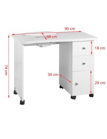 Mesa de manicure Livia G963 branca