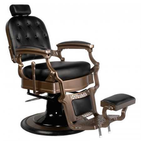 Fauteuil Barbier Ernesto Capitonné Noir 