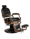 Fauteuil barbier ernesto capitonné noir 