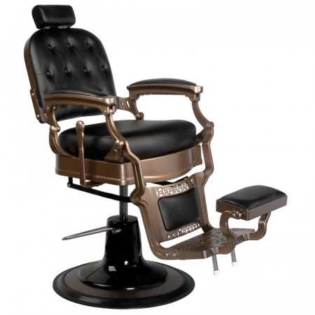 Fauteuil barbier ernesto capitonné noir 