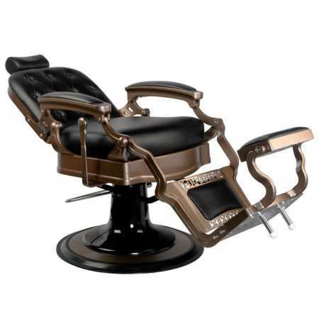 Fauteuil barbier ernesto capitonné noir 