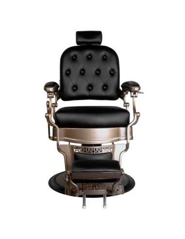 Ernesto Gepolsterter Barberstuhl – Bronze & Mattschwarz 