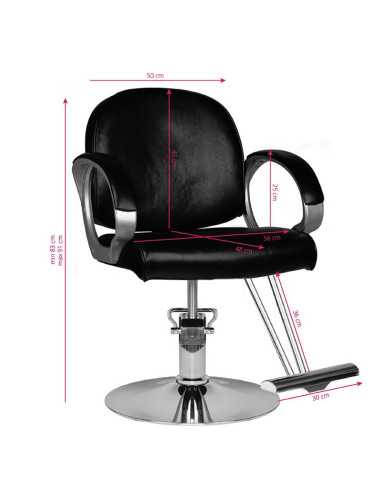 Spezia black hairdressing chair {attributes}