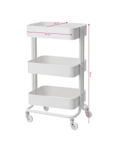 Mesa - carro cosmético hs05 blanco  2