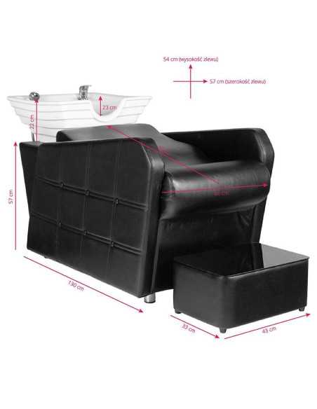 Arezzo black shampoo tray 