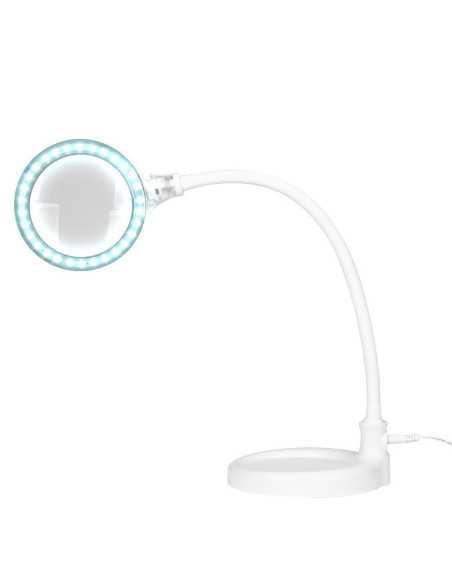 Lupa elegante com lâmpada de 30 LEDs SMD 5D, com base e clipe para mesa