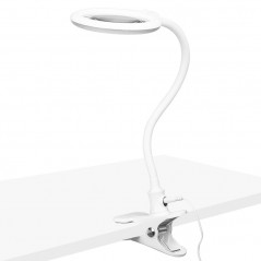 Lupa elegante lampara elegante 30 led smd 5d con base y pinza para escritorio 