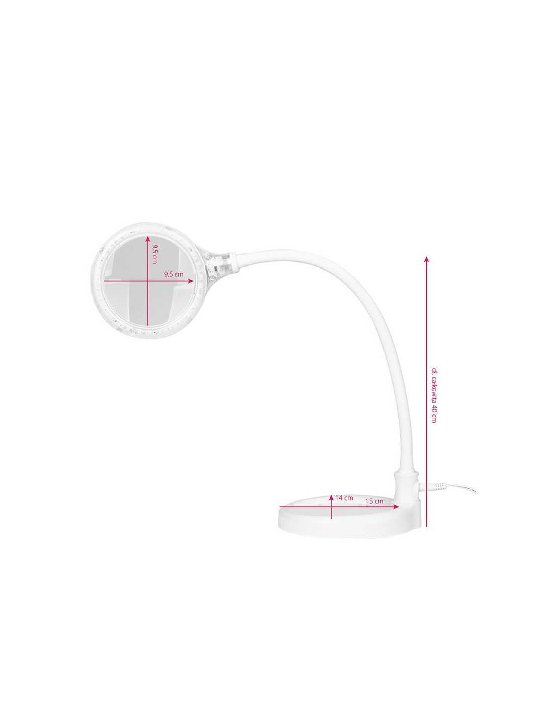 Lupa elegante elegante lamp 30 led smd 5d with base and clip for desk