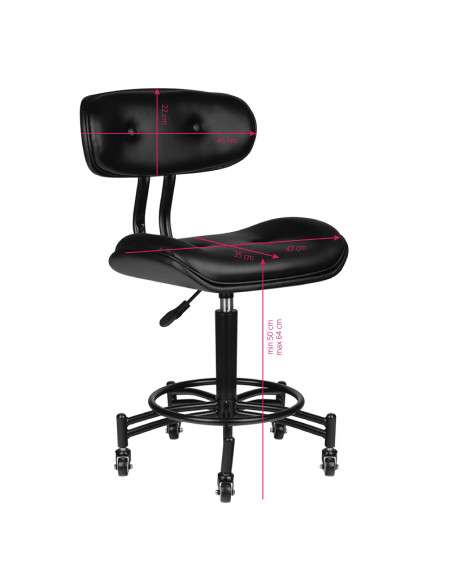 Associate Article  129237 GABBIANO TABORET FLORENCJA CZARNY