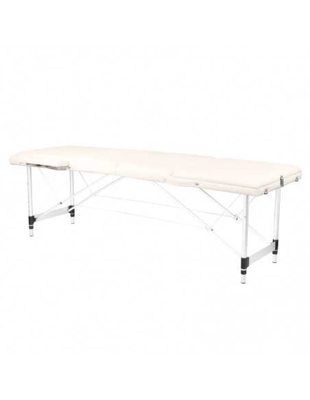 Aluminijasta udobna zložljiva masažna miza 3 krem segmenti