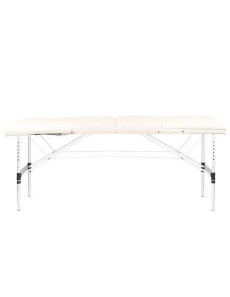 Associate Article 130790 STÓŁ SKŁADANY DO MASAŻU ALUMINIOWY KOMFORT 3 SEGMENTOWY CREAM