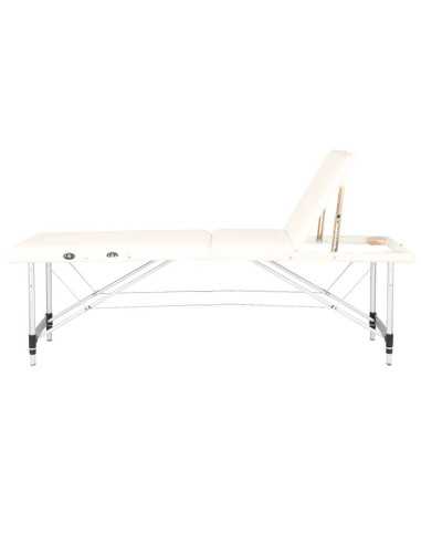 Associate Article 130790 STÓŁ SKŁADANY DO MASAŻU ALUMINIOWY KOMFORT 3 SEGMENTOWY CREAM
