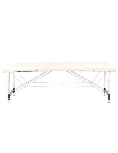 Associate Article 130790 STÓŁ SKŁADANY DO MASAŻU ALUMINIOWY KOMFORT 3 SEGMENTOWY CREAM