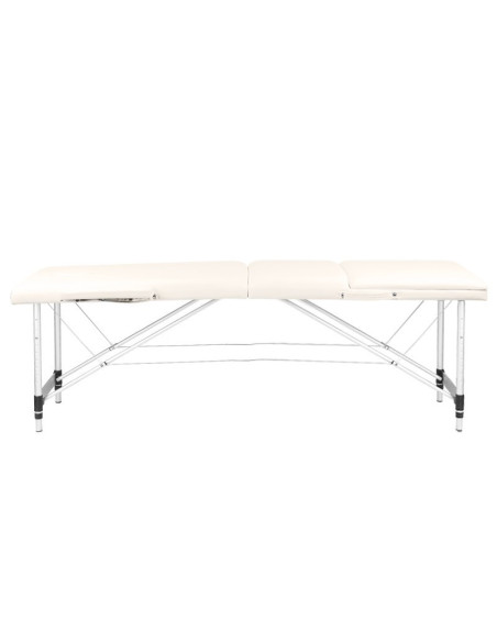 Mesa de Massagem 130790 MESA DE MASSAGEM DOBRÁVEL CONFORTO ALUMÍNIO 3 SEGMENTOS CREME