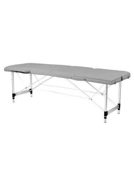Mesa de massagem dobrável 130791 Mesa dobrável para massagem conforto alumínio 3 seções cinza