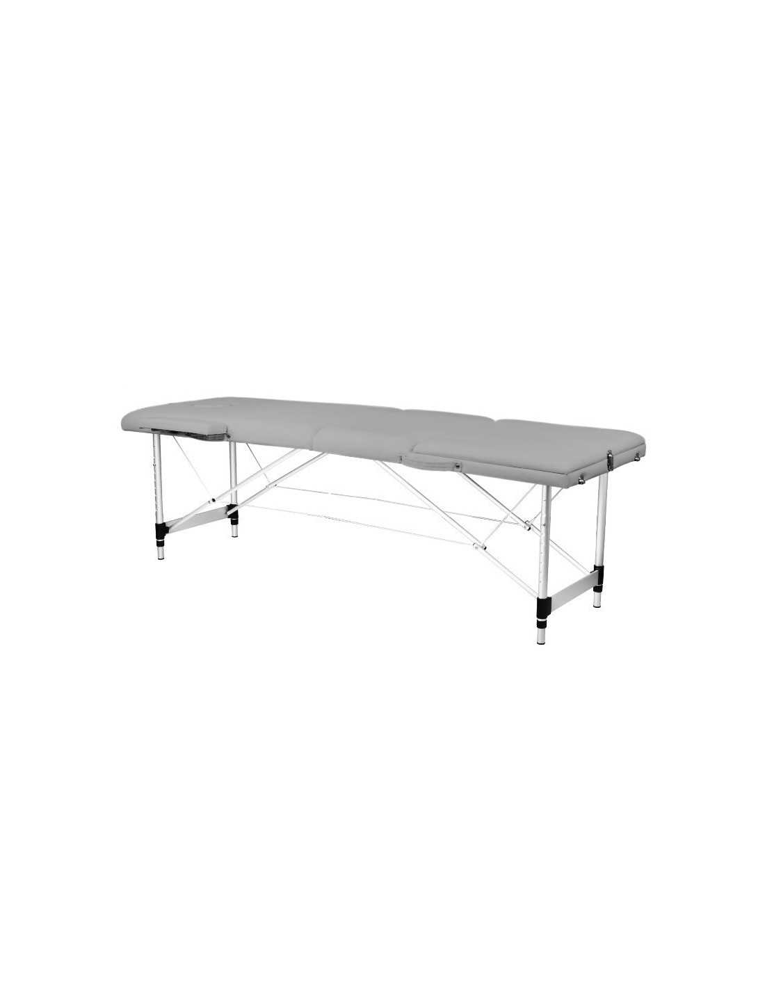 Table de Massage 130791 TABLE PLIANTE POUR MASSAGE CONFORT ALUMINIUM 3 SECTIONS GRIS