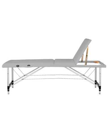 Klappbare Massageliege 130791 Klappbare Massageliege Komfort Aluminium 3-teilig grau