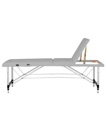 Mesa de massagem dobrável 130791 Mesa dobrável para massagem conforto alumínio 3 seções cinza