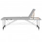 Table pliante pour massage confort aluminium 3 sections gris