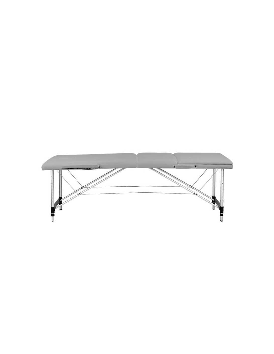 Table de Massage 130791 TABLE PLIANTE POUR MASSAGE CONFORT ALUMINIUM 3 SECTIONS GRIS