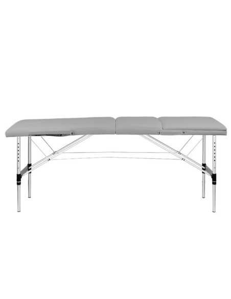 Mesa de massagem dobrável 130791 Mesa dobrável para massagem conforto alumínio 3 seções cinza