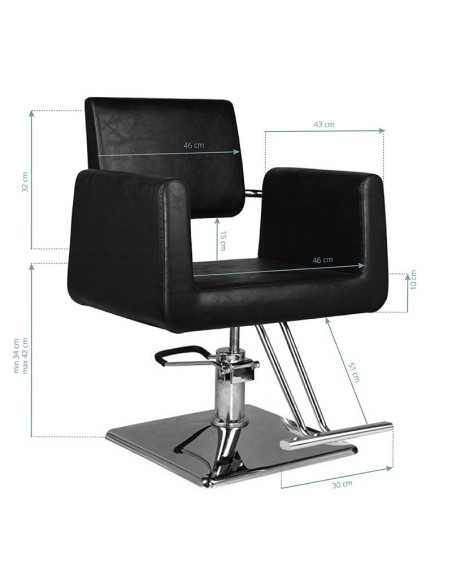 Sillón de estilo imperia negro 