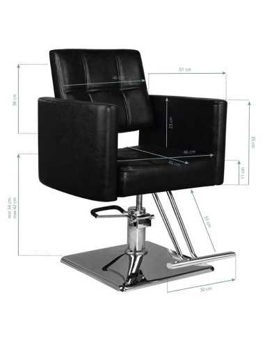 Schwarzer Friseurstuhl {attributes}