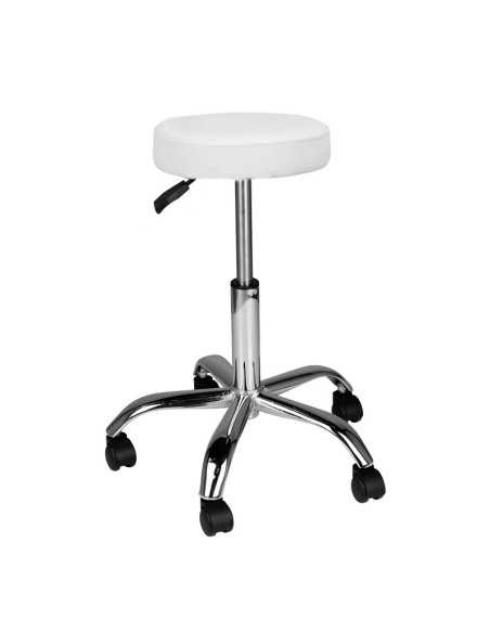 Tabouret roulettes 129898 Tabouret cosmetique am-310 blanc