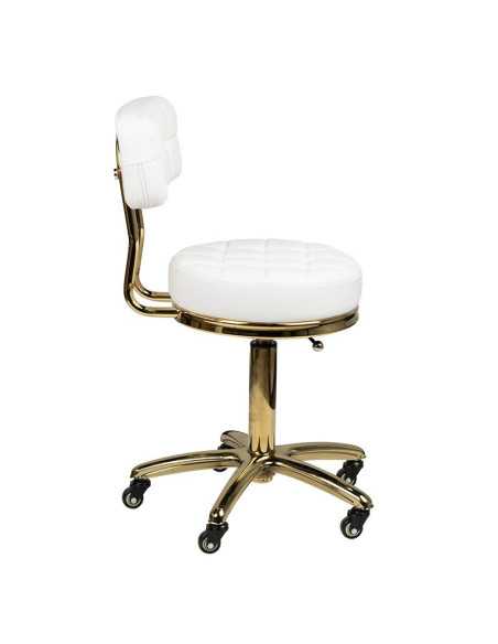Tabouret roulettes 131988 Tabouret à roulettes OR AM-961 BLANC