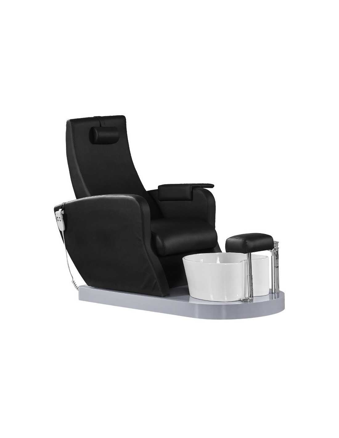 Fauteuil Pédicure Spa Massant 132920 Fauteuil spa pour pédicure noir avec pompe