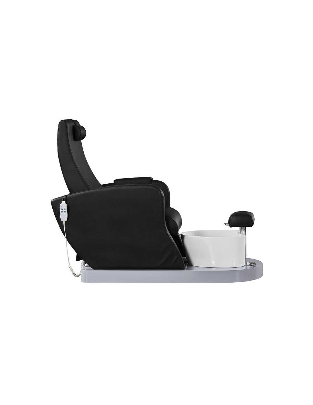 Fauteuil Pédicure Spa Massant 132920 Fauteuil spa pour pédicure noir avec pompe