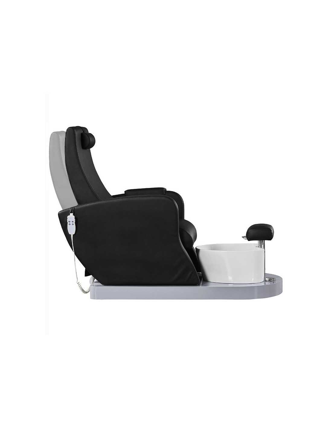 Fauteuil Pédicure Spa Massant 132920 Fauteuil spa pour pédicure noir avec pompe