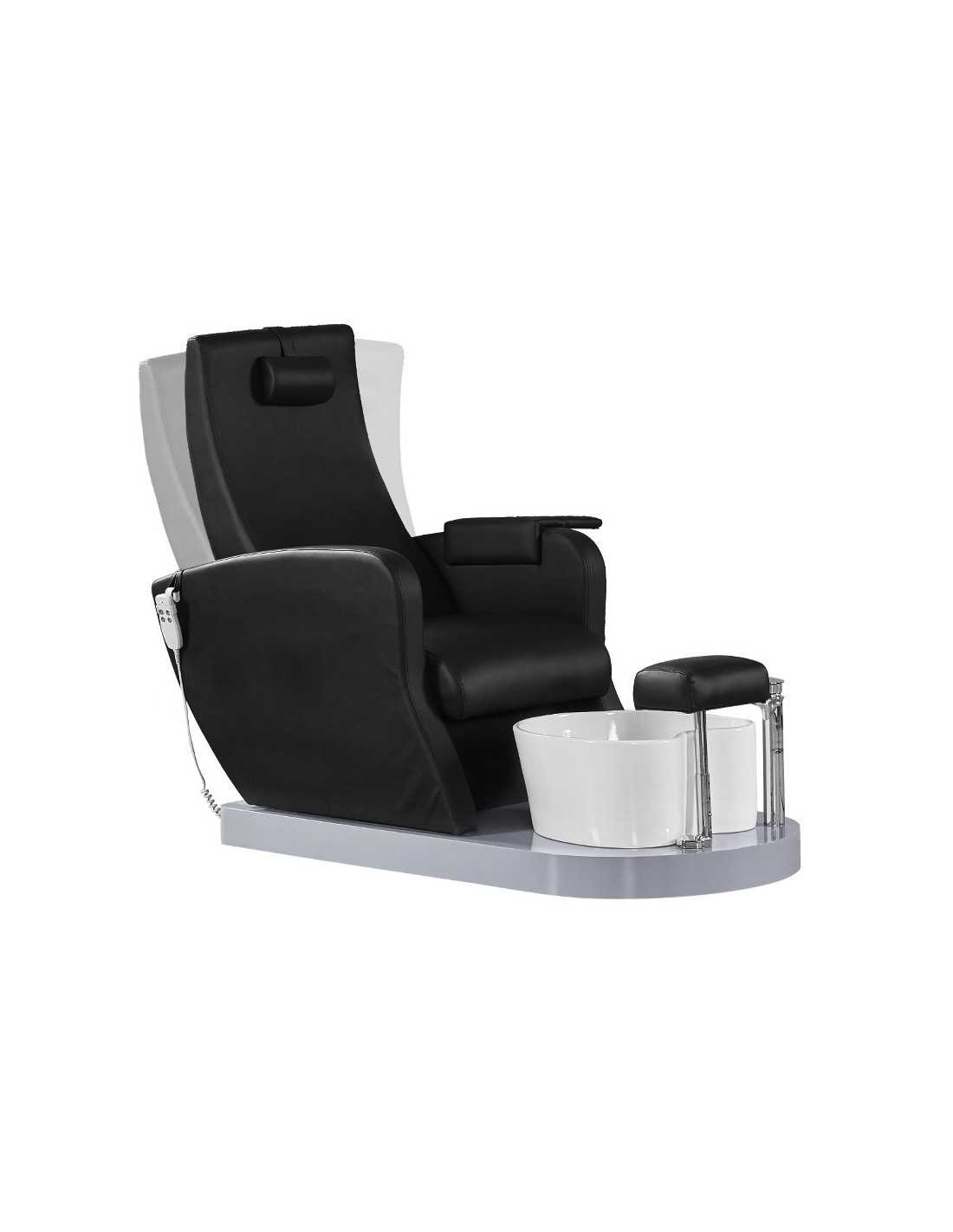 Fauteuil Pédicure Spa Massant 132920 Fauteuil spa pour pédicure noir avec pompe