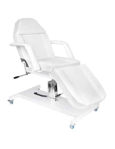 Sillón cosmético hidr. basic 210 blanco sobre ruedas