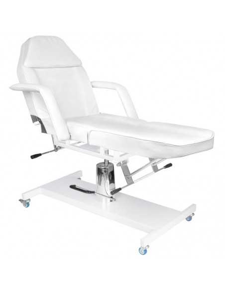 Cosmetische stoel hyd. basic 210 wit op wielen