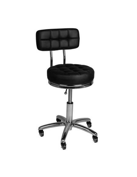 Taburete con ruedas am-877 negro