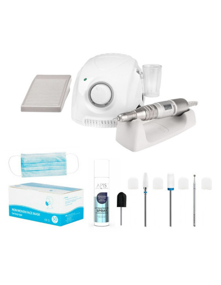 Lixadeira de Unhas 138145 LIXADEIRA DE UNHAS SAEYANG 3 CAMPEÃO BRANCO + H200 + KIT DE INICIAÇÃO