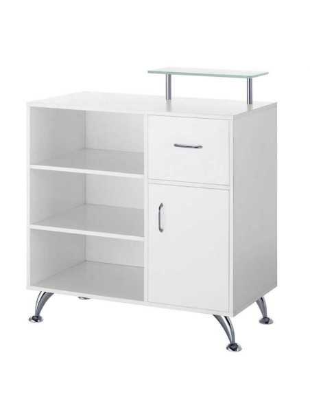 COMPTOIR BUREAU D'ACCUEIL COPPER BLANC