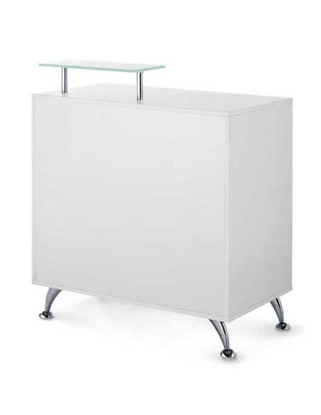 White copper reception desk counter 