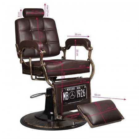 Fauteuil barbier hd boss marron 