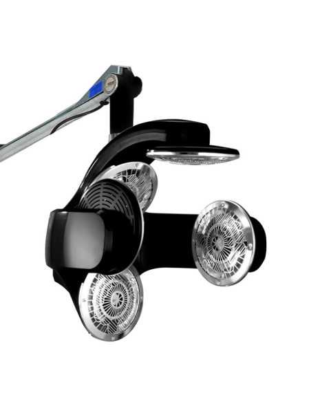 Casco de infrarrojos de cuarzo Climazon montado en la pared en el brazo negro 