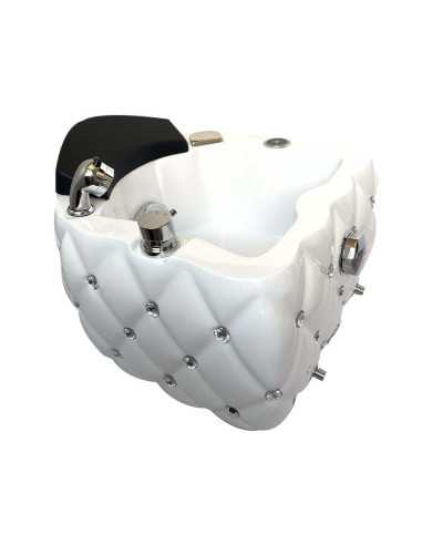 Fauteuil Pédicure Spa Massant 0036986 Baignoire Pieds Pédicure Spa Blanc Diam