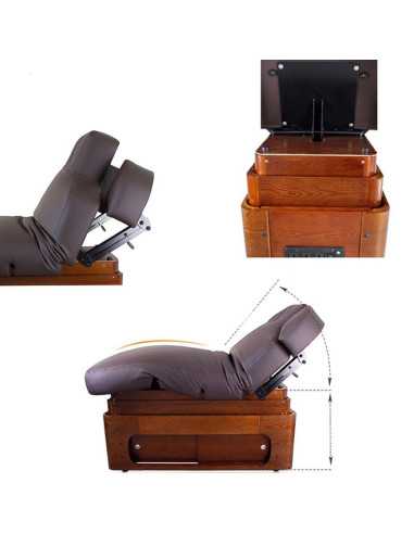 Lit de massage électrique chauffante spa lola marron