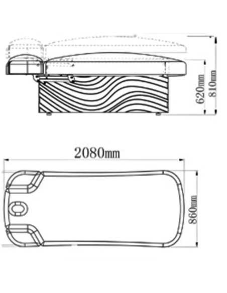Lettino da massaggio riscaldato elettrico spa Lola marrone
