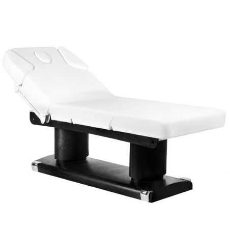 mesa de spa eléctrica qaus en blanco y negro con calentador