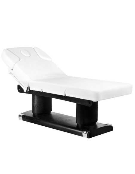 mesa de spa eléctrica qaus en blanco y negro con calentador